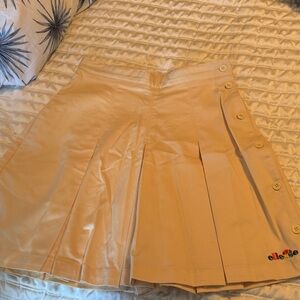 Ellesse Women's Beige Buttoned A-Line Skort vintage